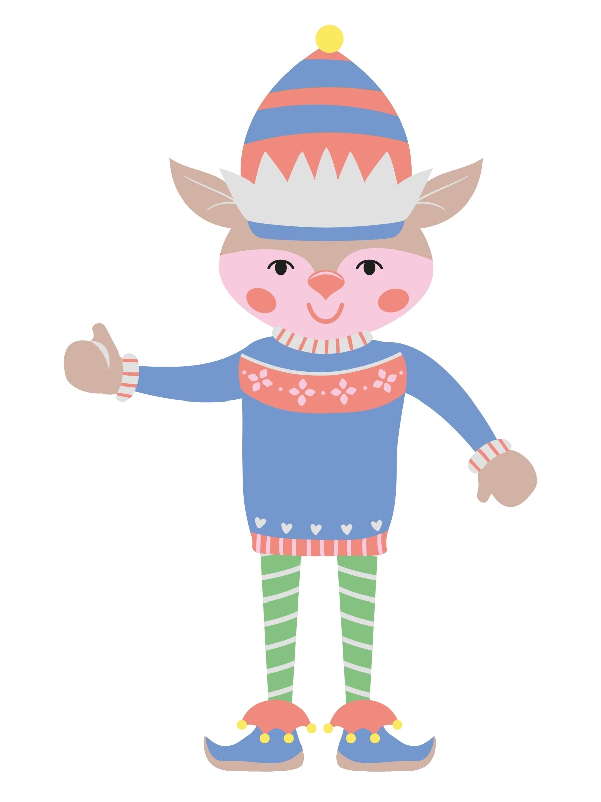 Weihnachtswichtel zum Bekleben und Spielen.