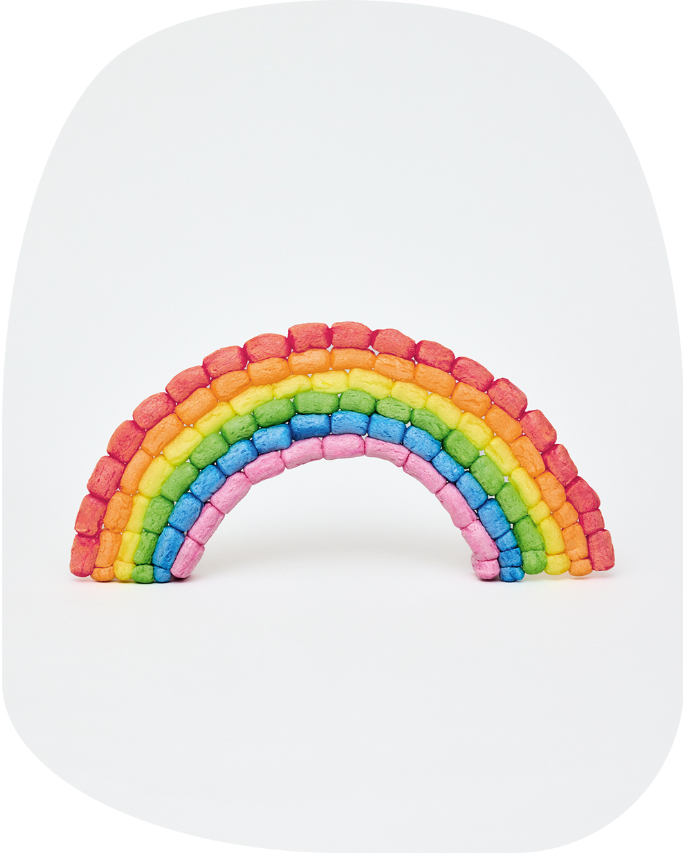 Regenbogen aus Playmais Classic-Teilen