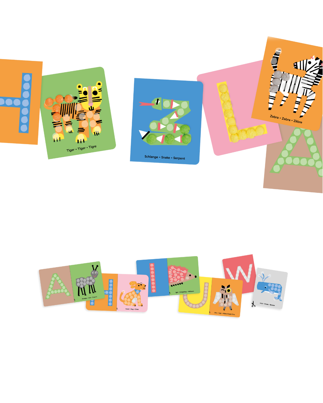 Playmais card set ABC