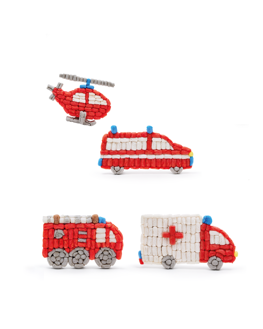Playmais card set Classic Firetruck