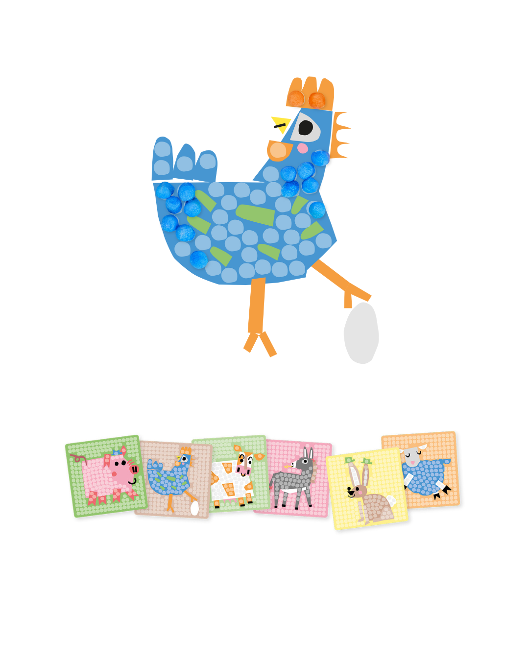 PlayMais MOSAIC FARM - Set Creativo Fattoria Con 2300 Pezzi Di Mais Colorato | 6 Carte Modello | Gioco Educativo E Naturale Per Bambini | Senza Colla E Biodegradabile - 4