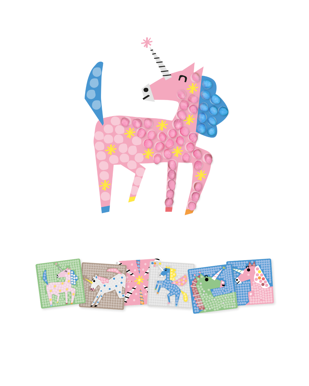 Playmais card set Mosaic Unicorn