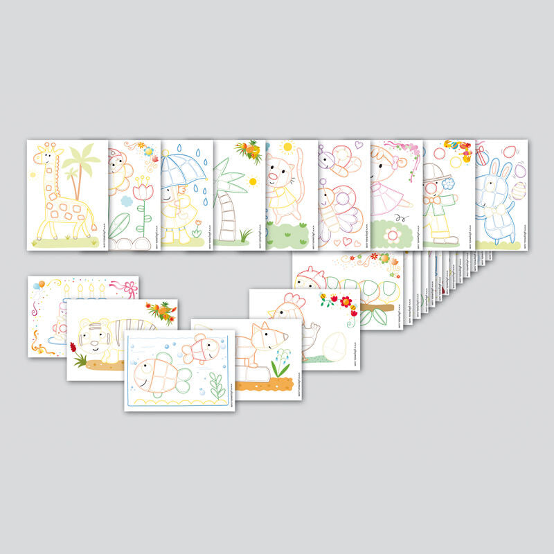 Playmais card set colored