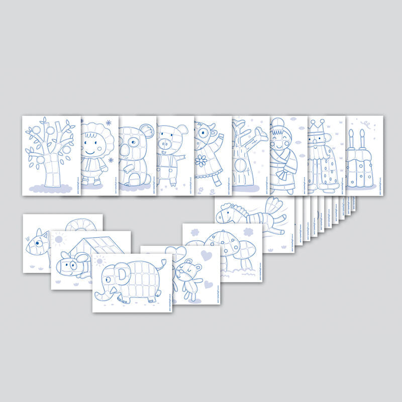 Playmais card set black/white